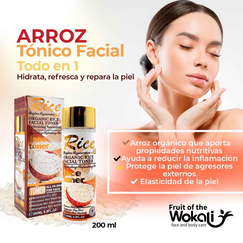 Tónico Facial Todo en 1 de Arroz 200ml - Imagen 2