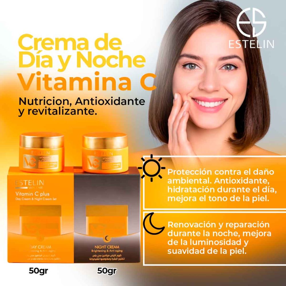 Crema Facial de Día y Noche Vitamina C 50gr - Imagen 2